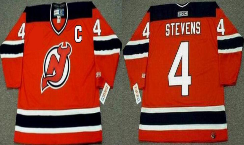 2019 Men New Jersey Devils 4 Stevens red style #2 CCM NHL jerseys->new jersey devils->NHL Jersey